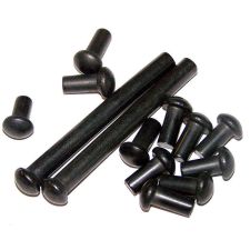 AK-Builder AK Rivet Set, black oxide coated, showing various lengths and head styles.