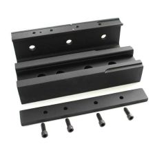 AK-Builder Flat Bending Die Set: machined steel punch, alignment pins, receiver flat, and base.
