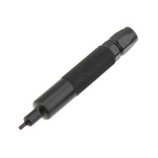 Angled view AK-Builder 2.5mm black oxided tool steel starter punch with hex head.