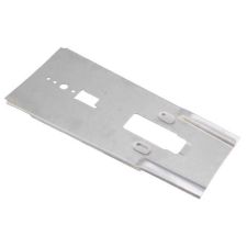 Angled view of AK-Builder M70/M72 Yugo 1.5mm NO-HOLES receiver flat, annealed 4130 steel with integral rails.