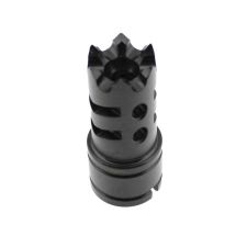 Black oxided Yugo M92/M85 26mm LH brake with castellated end and horizontal slots.