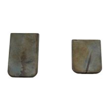 Pair of heat treated milled receiver front and rear cover plates, in the white.