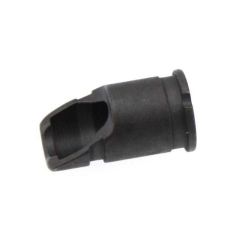 AK-Builder black oxide slant brake, machined profile with rear cut.