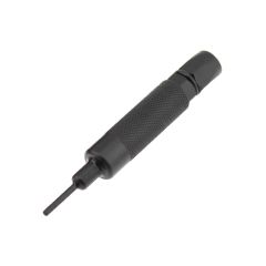 Angled view of AK-Builder 2.5mm black oxided punch with hex head, for Yugo pins.
