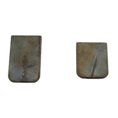 Pair of heat treated milled receiver front and rear cover plates, in the white.