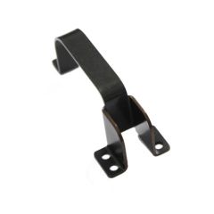 Angled view of AK-Builder undrilled AKM trigger guard, .063" 4130 steel, black oxide.