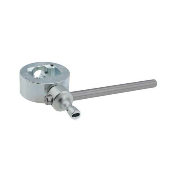 AKFST Heavy Duty Front Sight Tool, assembled machined steel with T-handle extended for elevation.