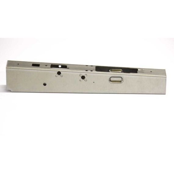 Formed AK receiver flat in the white, showing side details and cutouts.