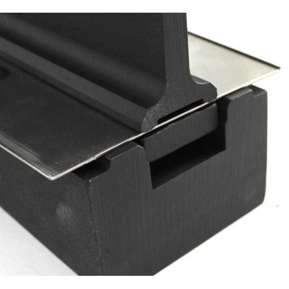 AK-Builder Flat Bending Die Set, machined steel, forming a raw AK receiver flat.