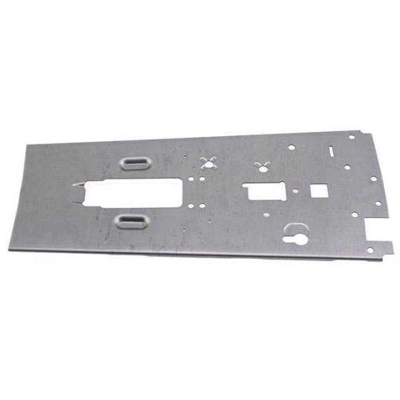Top view of unbent Hungarian AMD 65 receiver flat, 1mm 4130 steel, in the white.