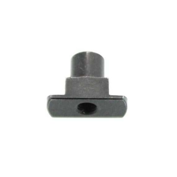 AK-Builder black oxided steel AK pistol grip nut, with threaded stud.