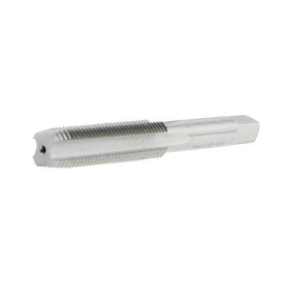 Angled view of uncoated high speed steel 12mm x 1.25mm gas piston tap.