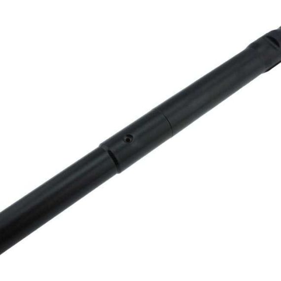 Angled view of AK-Builder AIMS-74 5.45x39 nitrided barrel, showing machined profiles.