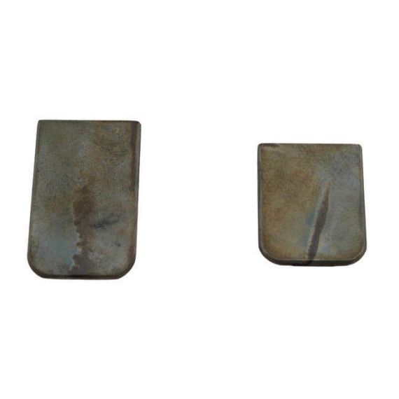 Pair of heat treated milled receiver front and rear cover plates, in the white.