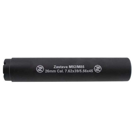 ZASTAVA YUGO M92/M85 7" PAP ZASTAVA BARREL EXTENSION/FAKE SUPPRESSOR BLACK ANODIZED W/ENGRAVING, L1-11