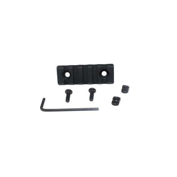 TDI  PICATINNY RAIL WITH MLOK INTERFACE ALUMINUM BLACK 3 SLOTS, P3-31