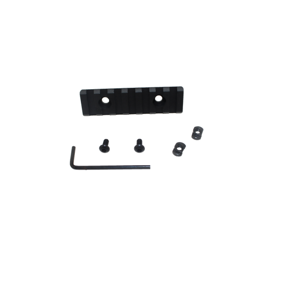TDI  PICATINNY RAIL WITH MLOK INTERFACE ALUMINUM BLACK 7 SLOTS, P3-33