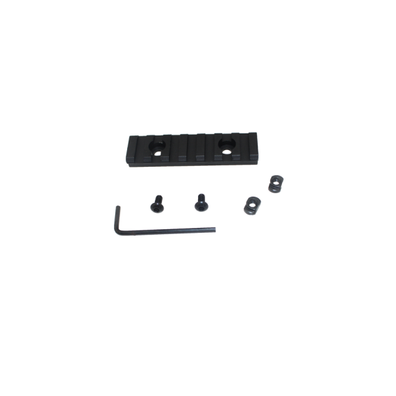 TDI  PICATINNY RAIL WITH MLOK INTERFACE ALUMINUM BLACK 7 SLOTS, P3-33