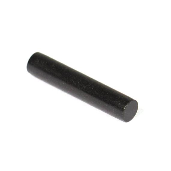 Angled view of dark, heat treated 4140 steel Yugo M70/M72 oversize barrel pin, .315.
