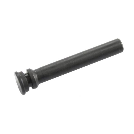 AK-Builder black oxided heat treated tool steel extended length axis pin with head.