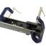 AK-Builder Rail Alignment Fixture, black steel, clamping lower rails in raw AK receiver, held by C-clamps.