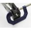 AK-Builder Rail Alignment Fixture within an in-the-white AK receiver, front secured by C-clamp.