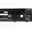 AK-Builder Saiga 12 trigger guard, black finished, overhead view, showing mounting and grip screw holes.