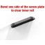 AK-Builder Saiga 12 black screw plate with red beveling instruction.