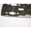 Angled close-up of AK-Builder Polish Underfolder receiver flat, 1mm 4130 annealed steel in the white.