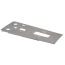 Angled view of AK-Builder Polish Underfolder 1mm 4130 steel receiver flat, in the white.