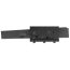 AK-Builder black oxide AKM receiver drilling fixture with 80% blank and laser-marked guides.