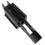 AK-Builder black oxide AKM 80% receiver drilling fixture, angled view of internal guide channels.