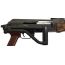 Beryl AKM sidefolding stock, black, folded against a stamped receiver.