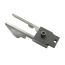 Angled view of AK-Builder steel Rail Alignment Fixture showing front clamp and screw.