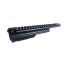 Side view of TDi AK Dust Cover with integrated Picatinny rail, matte black hard coat anodized.